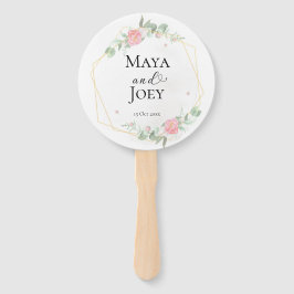 Leque Casamento Geométrico da Rosa Romântica