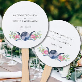 Leque Casamento Metafísico Floral de Rosas Rosa de Fase 