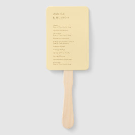 Leque Casamento Moderno Amarelo Manteiga Minimalista