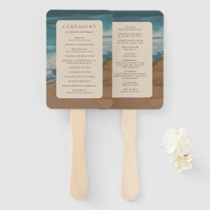 Leque Casamento Moderno Chic abstrato Costal