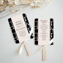 Leque Casamento moderno minimalista com gráfico ousado p