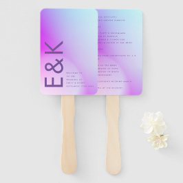 Leque Casamento outono Roxo Gradiente Ultra Moderno