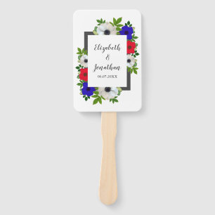 Leque Casamento Patriótico de Panda Anemone