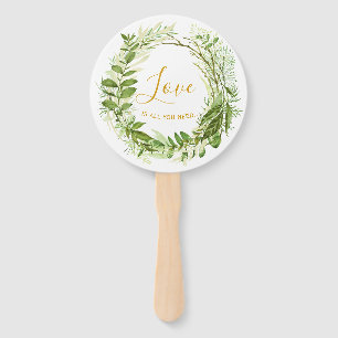 Leque Casamento personalizado do amor grinalda chique