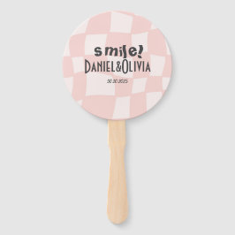 Leque Casamento Quadrado Rosa