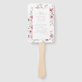 Leque Casamento romântico de cor-de-água rosa com Blush