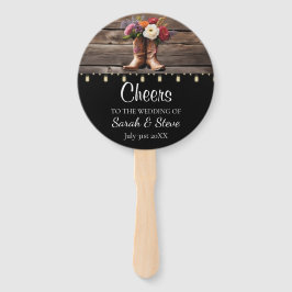 Leque Casamento Russo Floral de Botas do Oeste