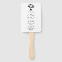 Leque Casamento Simples de Árvores do Coração em Monogra