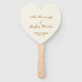 Leque Casamento Simples e Elegante De Cobre