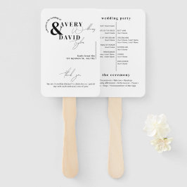 Leque Casamento Simples Moderno Mínimo