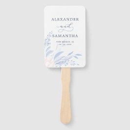 Leque Casamento Suculento de Eucalyptus Vermelhos Azul M