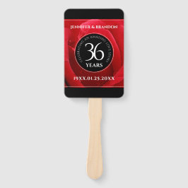 Leque Celebração do 36º aniversário do casamento do Rosa