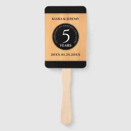 Leque Celebração do Aniversário de Casamento de Madeira