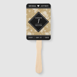 Leque Celebração do Aniversário de Casamento de Papéis E