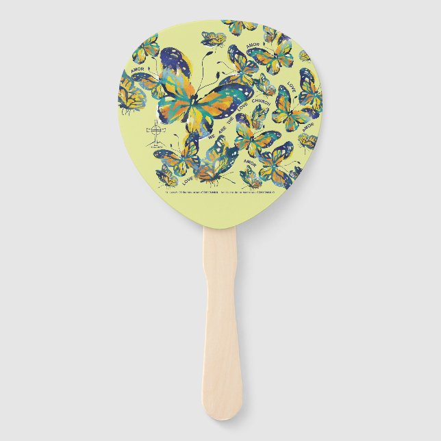 Leque Celebração do Fan-Centenário de Mariposa 2024 (Frente)