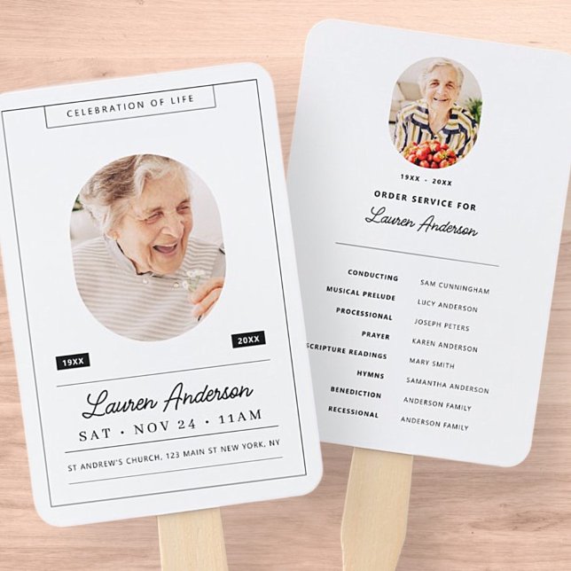 Leque Celebração do Life Memorial Modern Photo Program (Criador carregado)