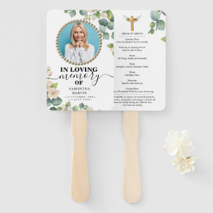 Leque Celebração Funeral Botânica Elegante da Vida