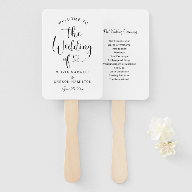 Leque Cerimônia de Boas-vindas do Moderno Black Heart Sc (Frente e Verso)