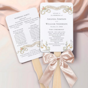 Leque Cerimônia de casamento da Ornamentado Vitoriana Gr