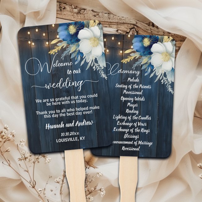 Leque Cerimônia do Programa de Casamento Floral de Madei (Criador carregado)