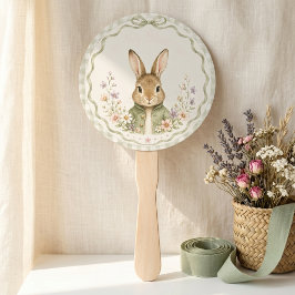 Leque Chá de Bebê do Coelho Sage Gingham