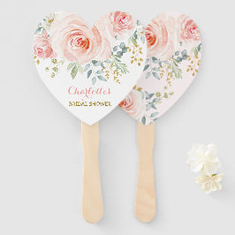 Leque Chá de casamento de Brida Floral Rosa Esbranquiçad