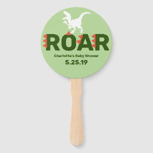 Leque Chá de fraldas bonito do dinossauro do rugido