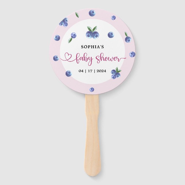 Leque Chá de fraldas de Garota de Água Doce de Blueberry (Verso)