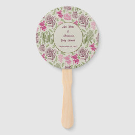 Leque Chá de fraldas de Garota Eucalyptus de Peony Botân