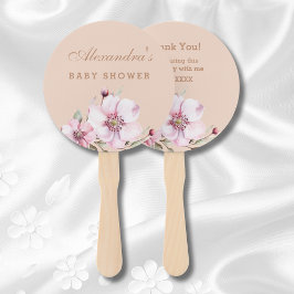 Leque Chá de fraldas de Rosas Florais Cor-de-rosa