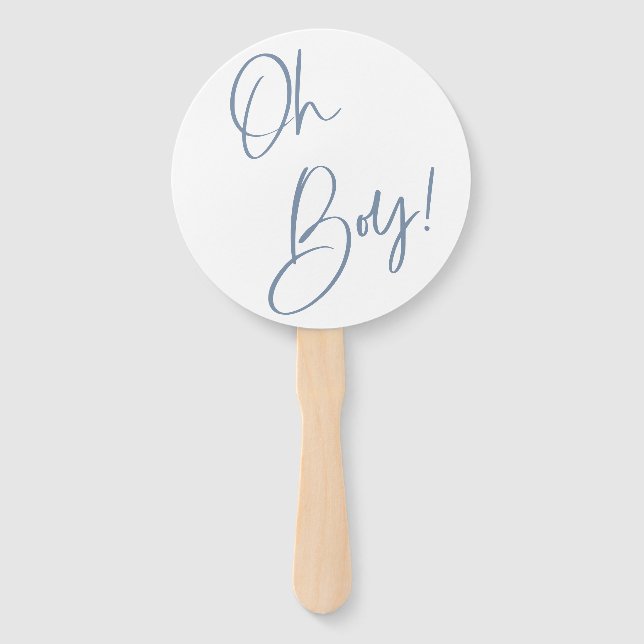 Leque Chá de fraldas Denim Blue Boy Personalizado (Frente)