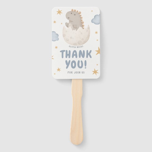 Leque Chá de fraldas Ilustrativo Pastel Watercolor (Frente)