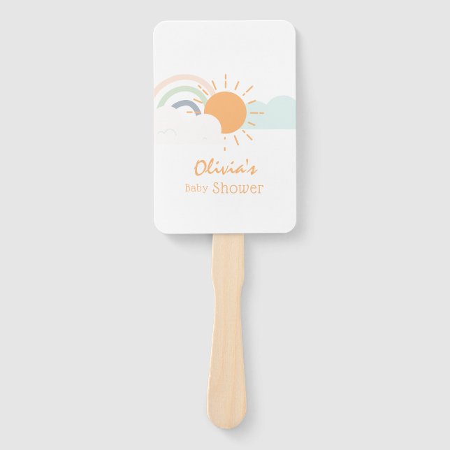 Leque Chá de fraldas Mínimo do Pastel (Frente)