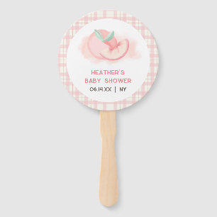 Leque Chá de fraldas Pêssego Gingham, Cor-de-Rosa, Bonit