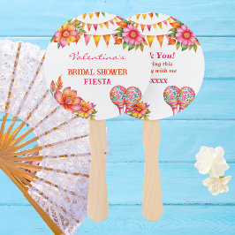 Leque Chá de Noiva de Festa Mexicana Floral Rosa