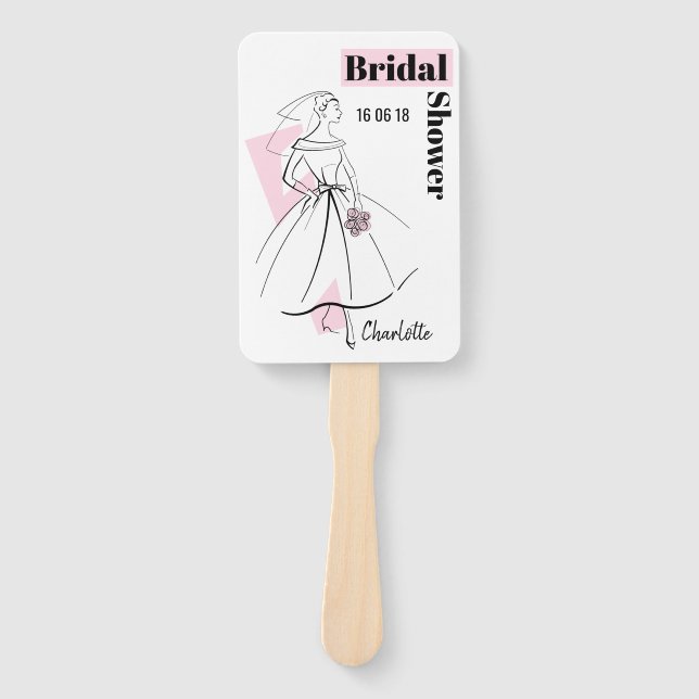 Leque Chá de panela cor-de-rosa, cor-de-rosa, remo (Frente)