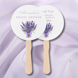 Leque Chá de panela De Lavanda Floral Obrigado