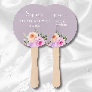 Leque Chá de panela de Rosa de Pêssego Floral Rosa Chic