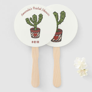 Leque Chá de panela Tema Cactus Personalizado