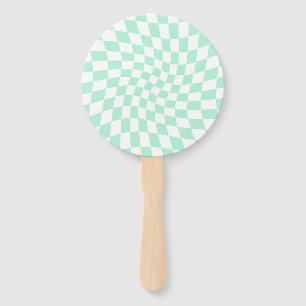 Leque Checkboard com Dobra Retro Coletor Verde Checkings
