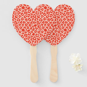 Leque Cheetah Impressão Pattern Red
