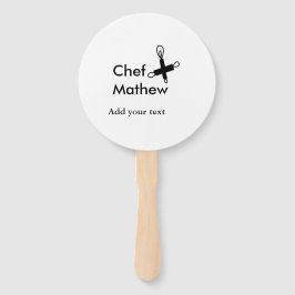 Leque Chef cozinheiro adiciona nome SMS homens padaria d