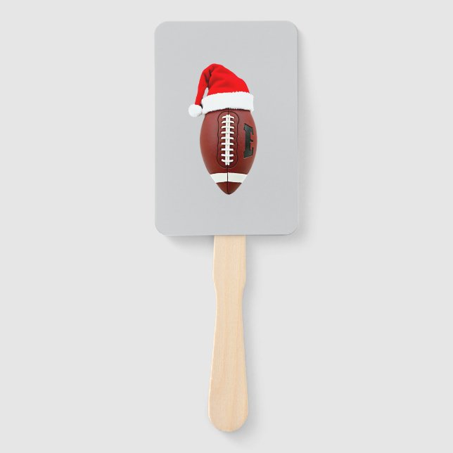 Leque Christmas American Football Ball Santa Hat (3) (Frente)