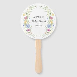 Leque Chuva de Bebê Flores Silvestres Elegantes