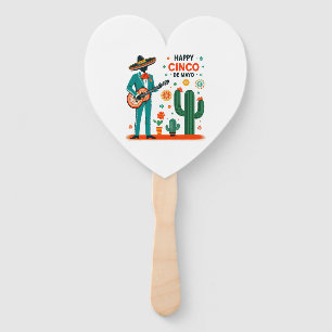Leque Cinco de mayo mariachi - orgulho mexicano