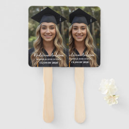 Leque Classe de Retró de Foto de Graduação de Parabéns