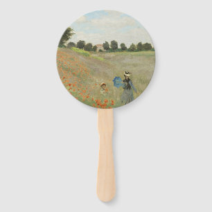 Leque Claude Monet O Campo de Papoulas perto de Argenteu