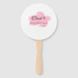 Leque Clouds nine red pastel bridal shower namedate