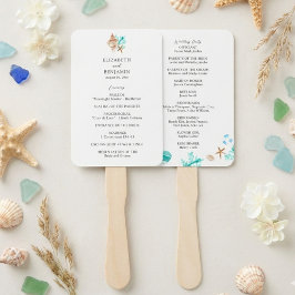 Leque Coastal Wedding Ceremony Program Beach Tropical