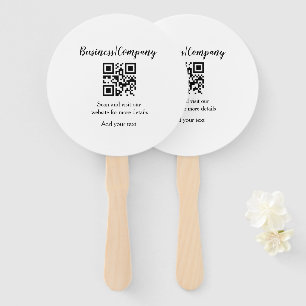 Leque Código de barras QR add name do site da empresa co